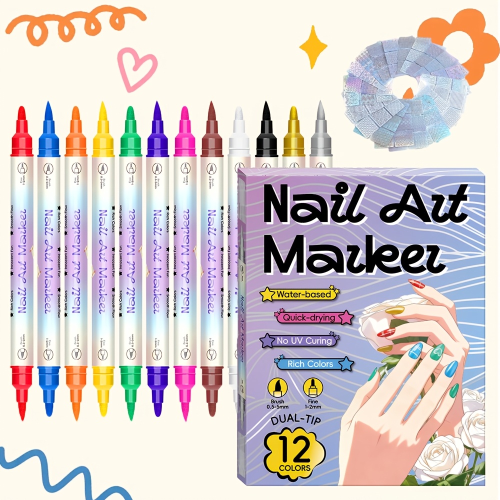 Copic Marker Sketch - مجموعة أقلام فن الأظافر بـ 12