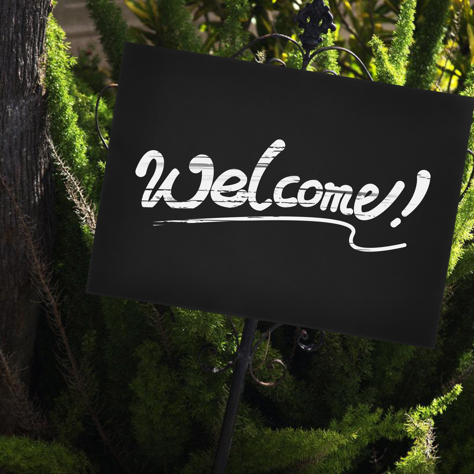Yard Sign Blank - لوحتان إعلانيتان فارغتان باللون الأسود المطفي