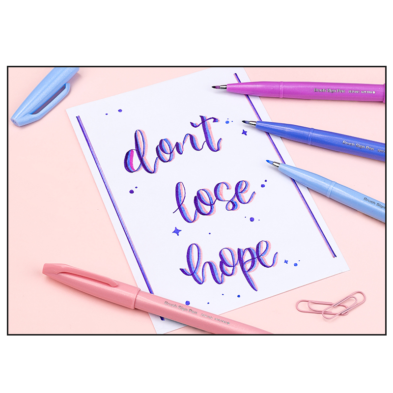 PENTEL فرشاة اللمس تسجيل القلم - مراجعة Pentel Pen Sign Pen وسعره