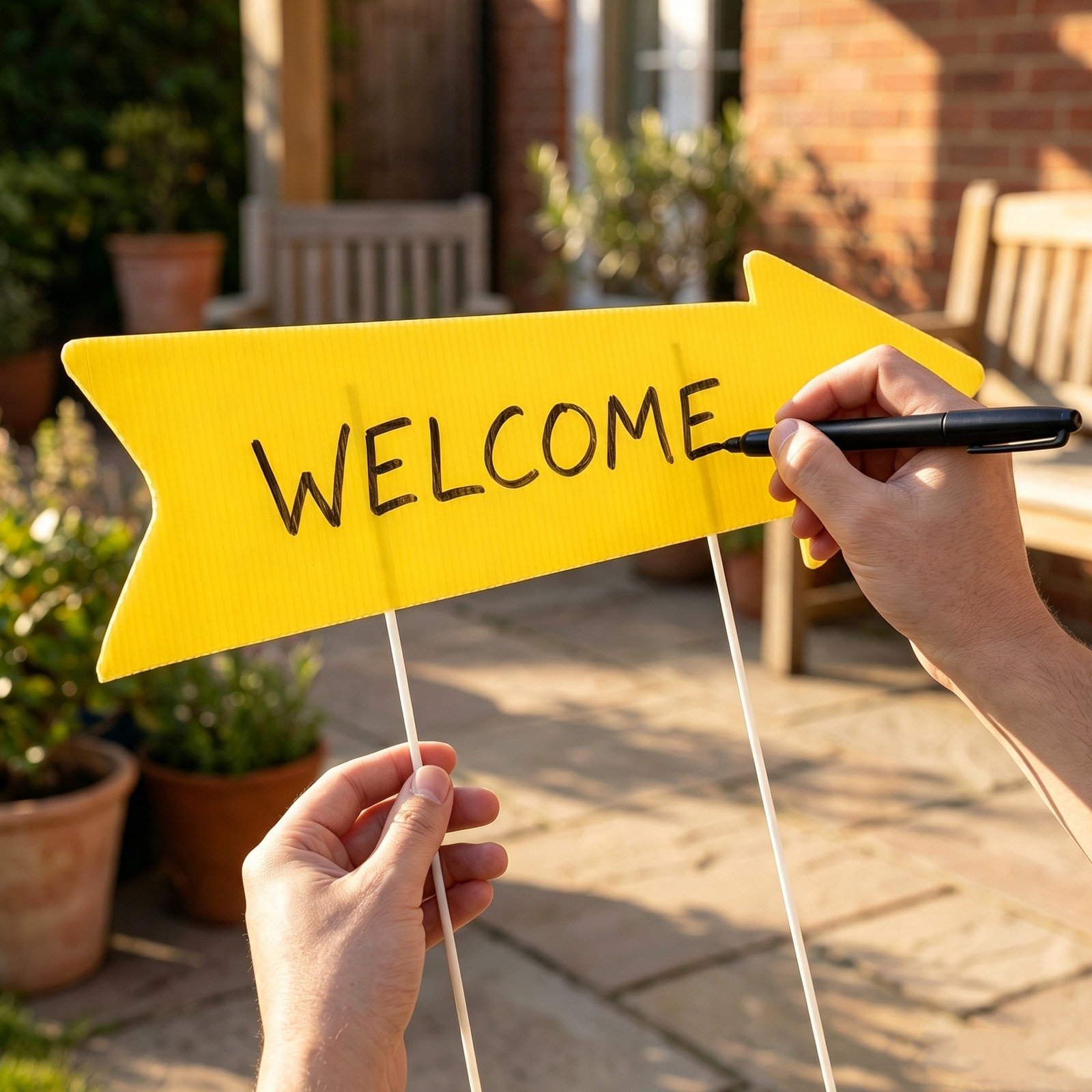 10 قطع من علامات الأسهم الصفرا - مراجعة Yard Sign Blank وسعره